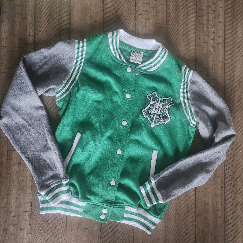 harry potter slytherin letterman varsity jacket